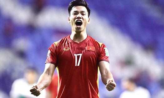 Văn Thanh ghi bàn ấn định chiến thắng 4-0 cho đội tuyển Việt Nam trước Indonesia. Ảnh: Mỹ Trang