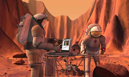 Mô phỏng con người trên sao Hỏa. Ảnh: NASA