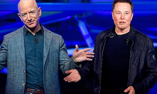 Tỉ phú Jeff Bezos và Elon Musk bị cáo buộc né thuế trong vài năm. Ảnh: AFP
