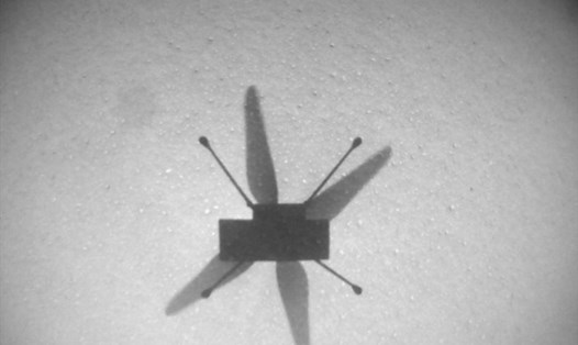 Trực thăng sao Hỏa chụp bức ảnh này trong chuyến bay thứ 7 trên hành tinh đỏ. Ảnh: NASA