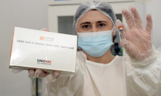 Vaccine Sinovac của Trung Quốc được cấp phép sử dụng cho trẻ từ 3 tuổi. Ảnh: Xinhua
