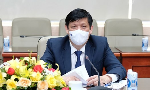 Bộ trưởng Bộ Y tế Nguyễn Thanh Long tại buổi làm việc. Ảnh: Bộ Y tế