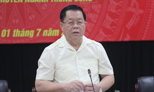Trưởng Ban Tuyên giáo Trung ương Nguyễn Trọng Nghĩa phát biểu tại hội nghị. Ảnh: P.Đ