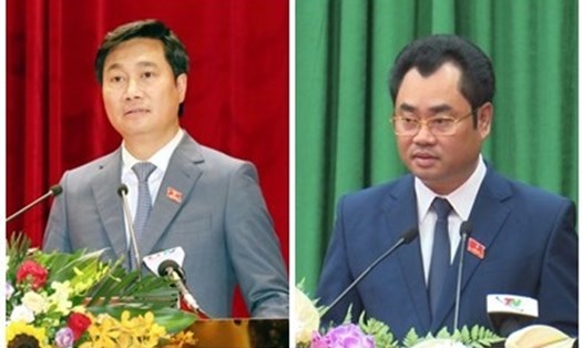 Chủ tịch UBND tỉnh Quảng Ninh Nguyễn Tường Văn (ảnh trái) và Chủ tịch UBND tỉnh Thái Nguyên Trịnh Việt Hùng (ảnh phải). Ảnh: VGP
