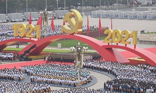 Lễ kỷ niệm 100 năm thành lập Đảng Cộng sản Trung Quốc. Ảnh: THX/TTXVN