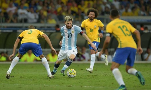 Messi trước cơ hội giành danh hiệu Copa America đầu tiên trong màu áo đội tuyển Quốc gia. Ảnh AFP