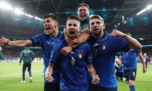 Italia chỉ còn cách chức vô địch EURO 2020 một trận đấu. Ảnh: AFP
