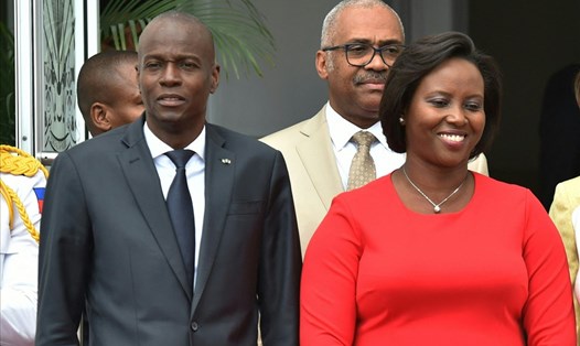Tổng thống Haiti Jovenel Moise và phu nhân Martine Moise. Ảnh: AFP