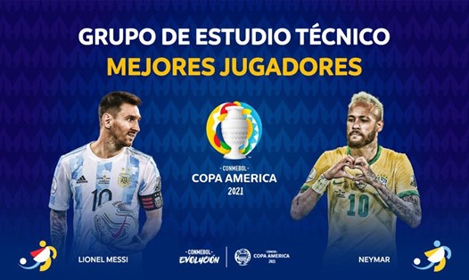 Cả Lionel Messi và Neymar đều được nhận giải Cầu thủ xuất sắc nhất Copa America 2021. Ảnh: Copa America