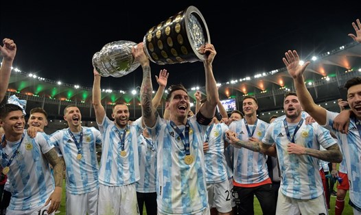 Đội tuyển Argentina giành chức vô địch và phá dớp trên sân Maracana. Ảnh: Copa America