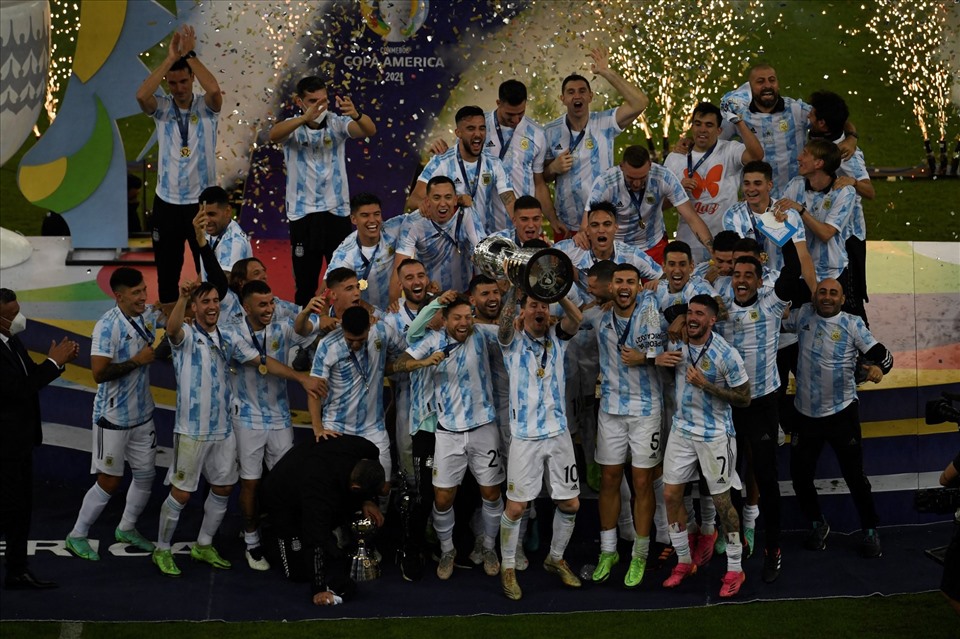 Đội hình Argentina vô địch Copa America từng có 4 cầu thủ đã sang Việt Nam thi đấu giao hữu vào năm 2017. Ảnh: Copa America