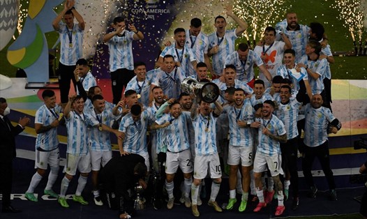 Đội hình Argentina vô địch Copa America từng có 4 cầu thủ đã sang Việt Nam thi đấu giao hữu vào năm 2017. Ảnh: Copa America
