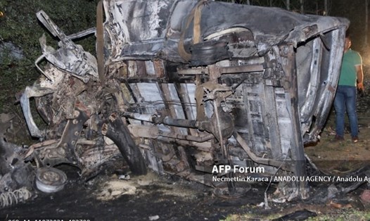 Quang cảnh hiện trường vụ tai nạn. Ảnh: AFP