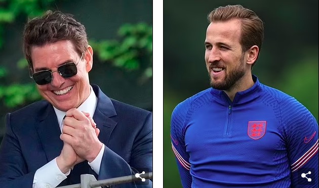 Tom Cruise gửi lời chúc may mắn đến tuyển Anh trước thềm chung kết EURO 2020. Ảnh: Daily Mail