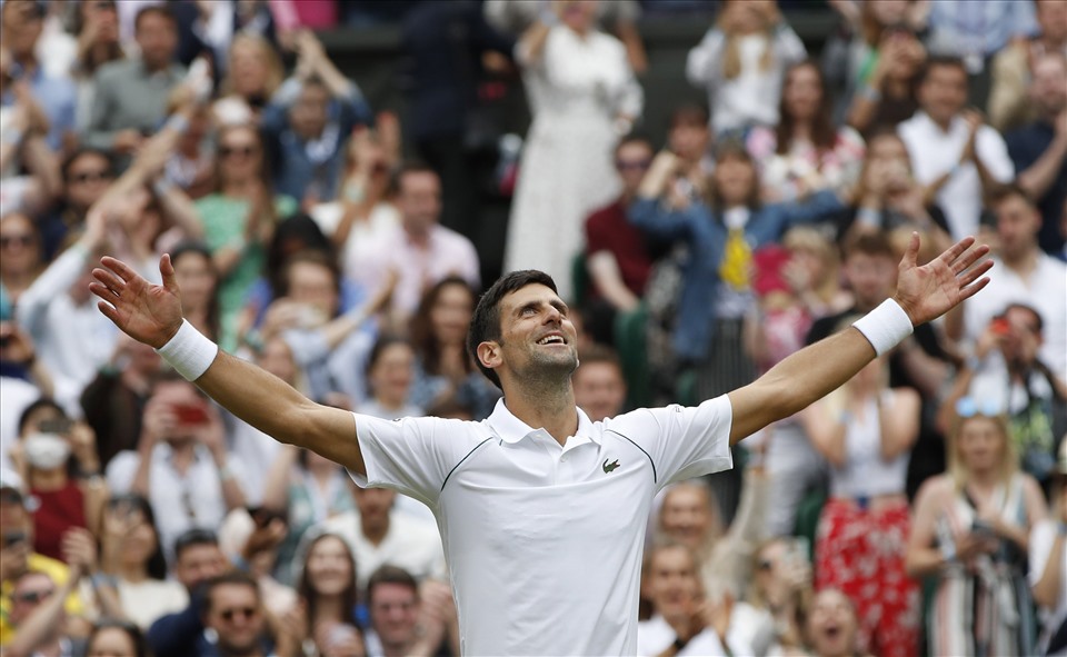 Novak Djokovic liên tiếp bổ sung vào bảng thành tích của mình những danh hiệu và kỷ lục. Ảnh: Wimbledon