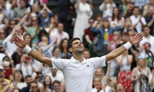 Novak Djokovic liên tiếp bổ sung vào bảng thành tích của mình những danh hiệu và kỷ lục. Ảnh: Wimbledon