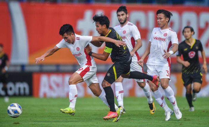Viettel đánh bại Kaya FC của Philippines tỉ số 1-0 dù chơi hơn đối thủ 2 người suốt 1/3 thời gian trận đấu. Ảnh: AFC