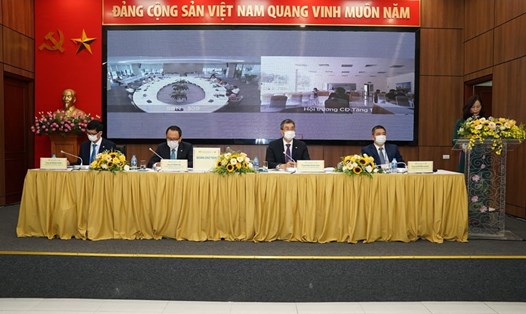 Đại hội cổ đông thường niên của Vietnam Airlines năm 2021. Ảnh ĐT