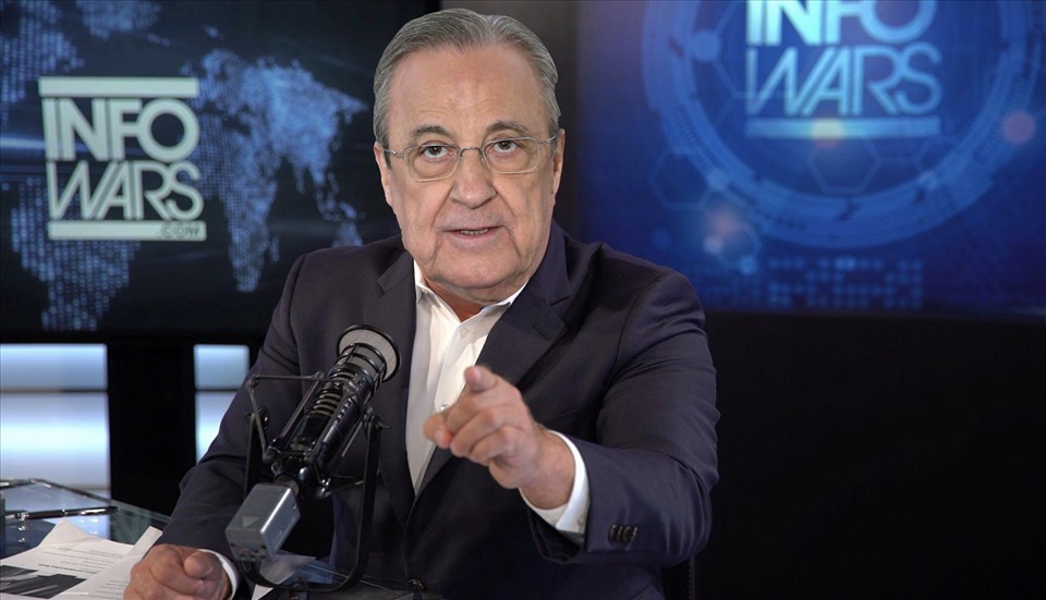 Chủ tịch Real Madrid, Florentino Perez, đã bị "bồi" cú đòn thứ hai trong vòng 24 giờ. Ảnh: Twitter