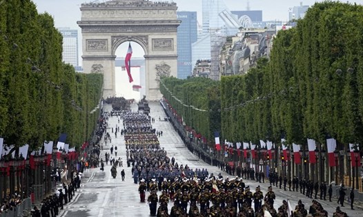 Pháp diễu binh mừng Quốc khánh ngày 14.7.2021. Ảnh: AFP