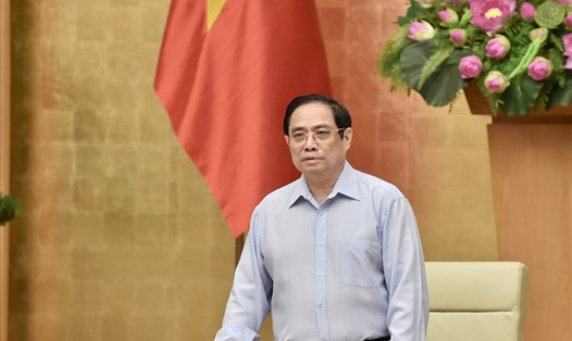 Thủ tướng Chính phủ Phạm Minh Chính phát biểu khai mạc Hội nghị. Ảnh: VGP/Nhật Bắc