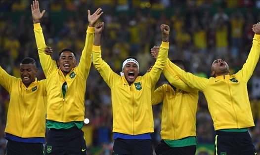 Brazil đã đoạt Huy chương vàng môn bóng đá nam Olympic 2016, được tổ chức trên sân nhà. Ảnh: AFP.