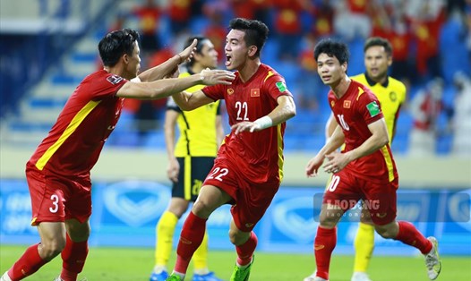 Đội tuyển Việt Nam đặt mục tiêu cố gắng giành kết quả tốt ở từng trận đấu. Ảnh: Trung Thu