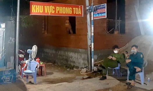 Ninh Thuận đã phong tỏa khu vực có ca mắc COVID-19 tại thị trấn Phước Dân. Ảnh: Thanh Sơn.