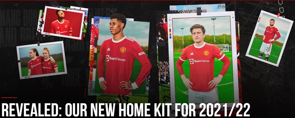 Mẫu trang phục mới của Manchester United. Ảnh: Man United