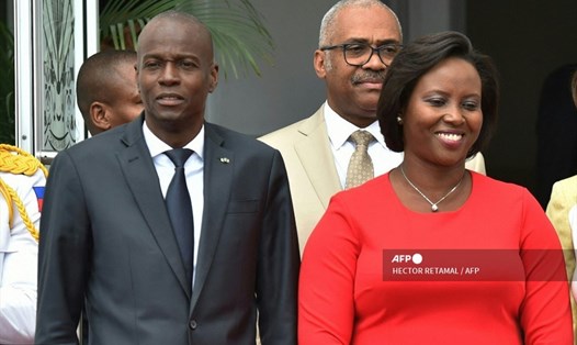 Tổng thống Haiti Jovenel Moise và phu nhân. Ảnh: AFP