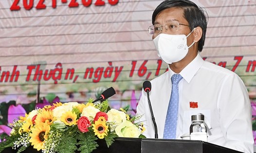 Ông Lê Tuấn Phong tái đắc cử Chủ tịch UBND tỉnh Bình Thuận. Ảnh: TT Dân.