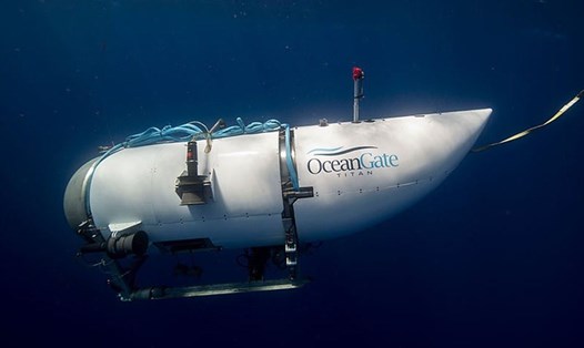 Cuộc thám hiểm được thực hiện với một con tàu ngầm làm từ sợi carbon và titan thế hệ mới có tên là Titan. Ảnh: Ocean Gate Expeditions