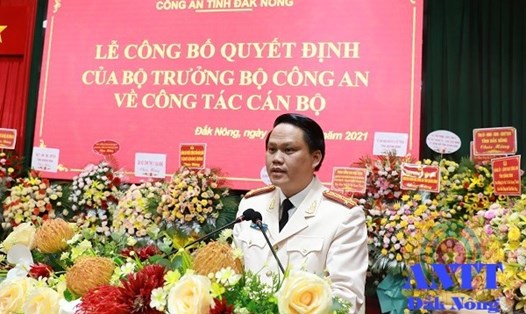 Đại tá Bùi Quang Thanh vừa được bổ nhiệm làm Giám đốc Công an tỉnh Đắk Nông. Ảnh: CAT Đắk Nông