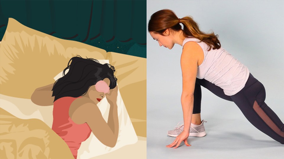 Lợi ích thể dục trước khi đi ngủ. Ảnh đồ họa: Vy Vy