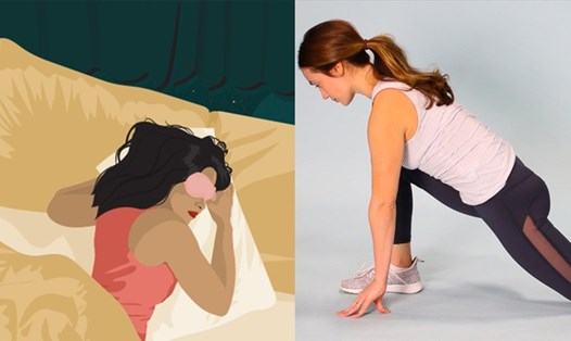Lợi ích thể dục trước khi đi ngủ. Ảnh đồ họa: Vy Vy