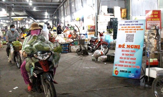 Ninh Thuận tạm đóng cửa chợ nông sản Phan Rang. Ảnh: Thanh Xuân.