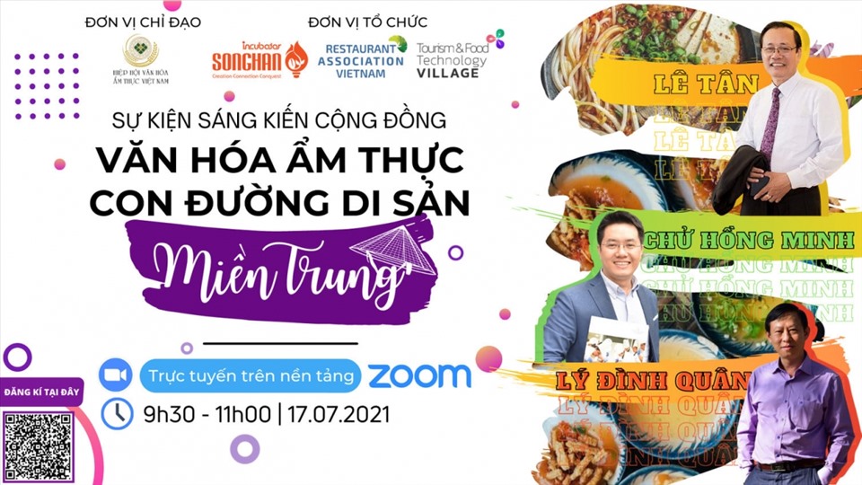 Chương trình "Văn hoá ẩm thực - con đường di sản miền Trung" được tổ chức định kỳ hàng tháng theo mô hình trực tuyến. Ảnh: LĐ