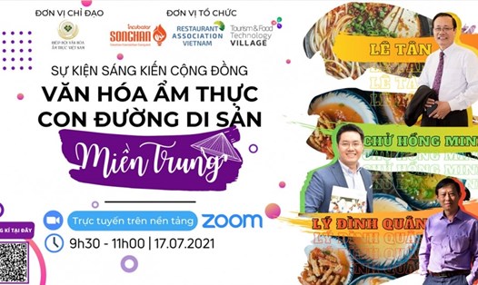 Chương trình "Văn hoá ẩm thực - con đường di sản miền Trung" được tổ chức định kỳ hàng tháng theo mô hình trực tuyến. Ảnh: LĐ