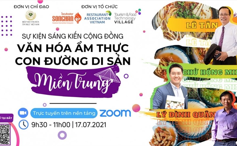 Chương trình "Văn hoá ẩm thực - con đường di sản miền Trung" được tổ chức định kỳ hàng tháng theo mô hình trực tuyến. Ảnh: LĐ