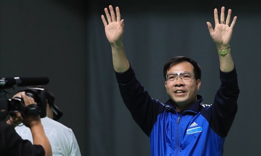 Vận động viên Hoàng Xuân Vinh được nhiều kỳ vọng giành huy chương tại Olympic Tokyo 2020. Ảnh GT