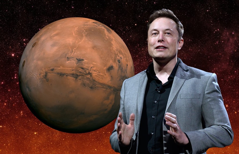 Tỉ phú Elon Musk có tham vọng đưa con người lên sao Hỏa. Ảnh: SpaceX/BI