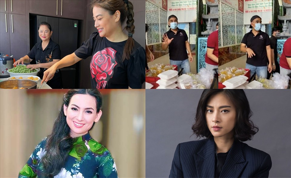 Nghệ sĩ Việt chung tay hỗ trợ các y bác sĩ tuyến đầu chống dịch. Ảnh: NSCC.