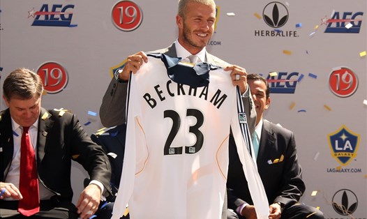 David Beckham đến Mỹ và mang theo những kỳ vọng khổng lồ về việc thay đổi bộ mặt bóng đá xứ sở cờ hoa. Ảnh: LA Galaxy