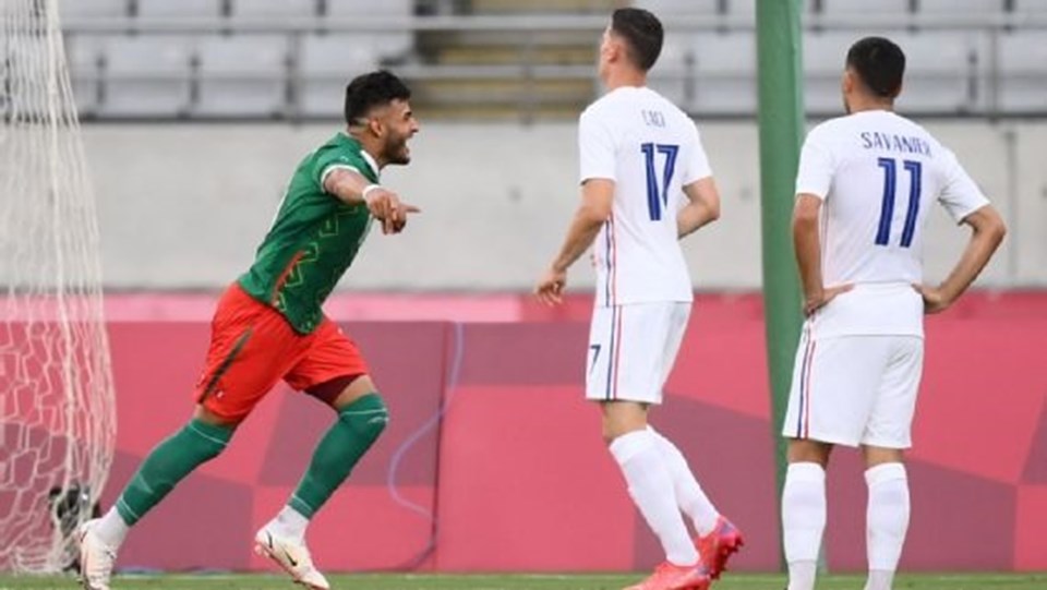 U23 Mexico (áo xanh) có chiến thắng đậm 4-1 trước Pháp ở trận ra quân môn bóng đá nam Olympic Tokyo 2020. Ảnh: AFP. U23 Mexico (áo xanh) có chiến thắng đậm 4-1 trước Pháp ở trận ra quân môn bóng đá nam Olympic Tokyo 2020. Ảnh: AFP.