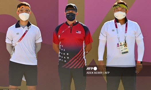 Xếp hạng từ trái qua phải lần lượt là Kim Je Deok, Ellison Brady và Oh Jin Hyek. Ảnh: AFP