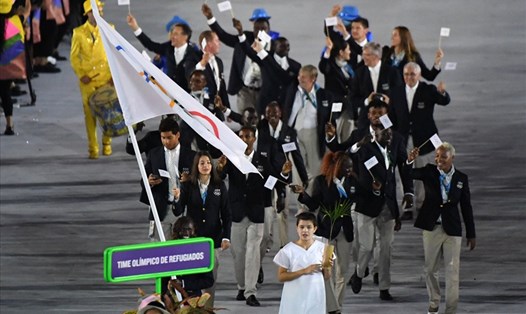 Đội Olympic tị nạn lần đầu tiên tranh tài tại Thế vận hội năm 2016 ở Brazil. Ảnh: IOC