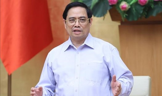 Thủ tướng Phạm Minh Chính chủ trì cuộc họp. Ảnh: Dương Giang