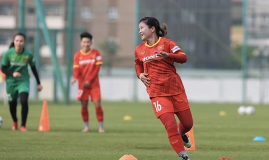 Đội tuyển nữ Việt Nam đang tập trung tại Trung tâm đào tạo bóng đá trẻ Việt Nam. Ảnh: VFF