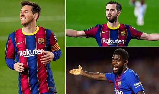 Samuel Umtiti và Miralem Pjanic sẽ là "vật tế thần" cho Messi. Ảnh: Daily Mail