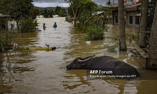 Một trận lũ lụt ở Philippines năm 2020. Ảnh: AFP